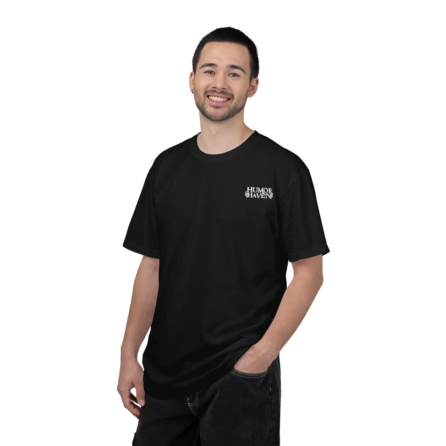 Think Free Graphic T-Shirt — Teddy Bear Street Art Design